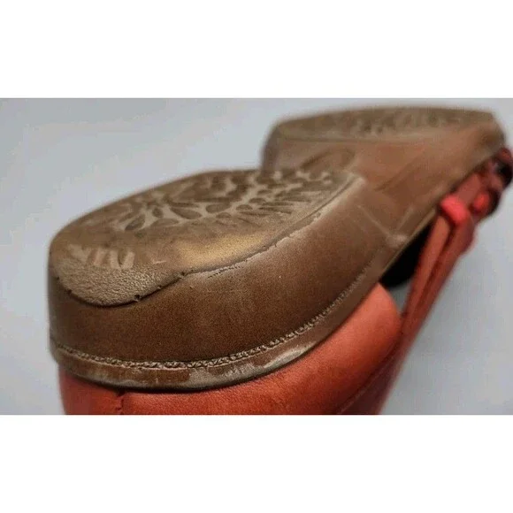 Footsmart Tejidas Women's Leather Sandals Brown Red 8M Closed Toe 90's Y2K - Picture 9 of 16